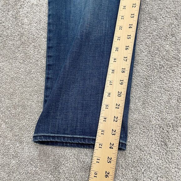 Chico's So Slimming Girlfriend Slim Leg Crop Denim Jeans Womens 16P Blue 40x24 - Picture 14 of 16